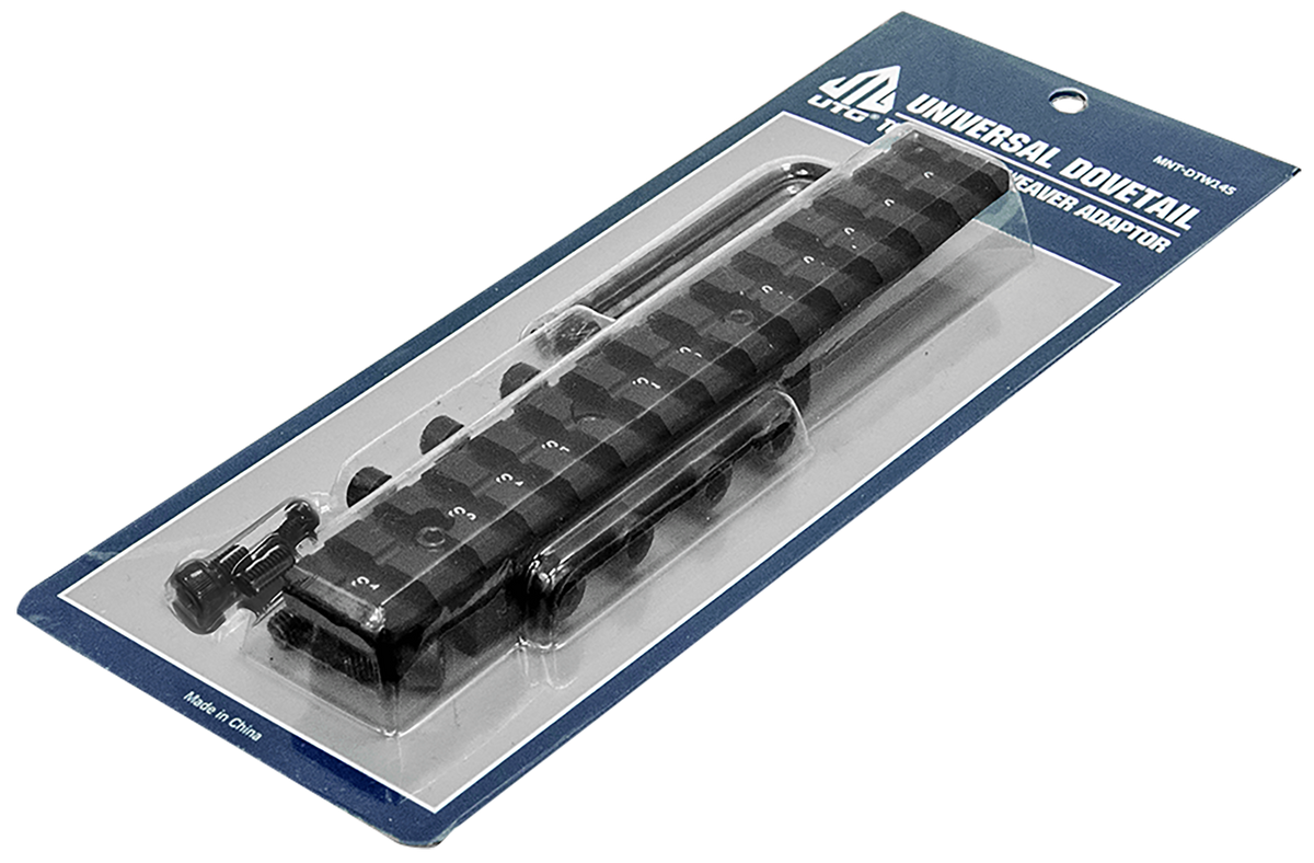Leapers UTG MNT-DTW145 Dovetail to Picatinny/Weaver Rail Adapter Matte Black Aluminum — view 3