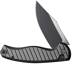 Civivi Knives Stormhowl 3.30" Folding Clip Point Plain Nitro-V Steel Blade Milled Black Aluminum Handle — view 3