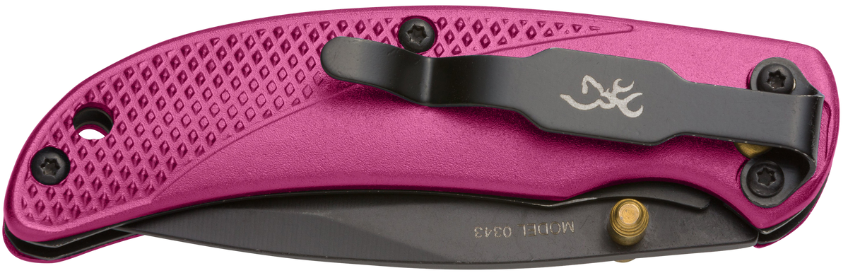 Browning Prism 3 2.38" 7Cr17MoV Folding Knife - Plum Aluminum Handle — view 3
