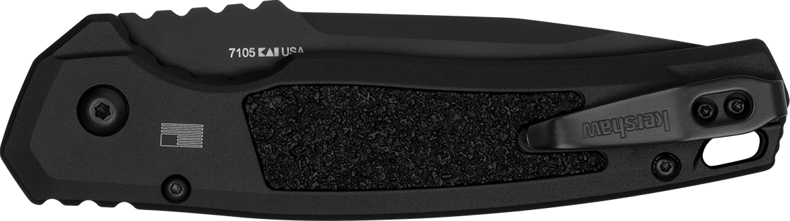 Kershaw Launch 16 3.45" Folding Tanto Part Serrated Black Cerakote CPM M4 Automatic Knife — view 3