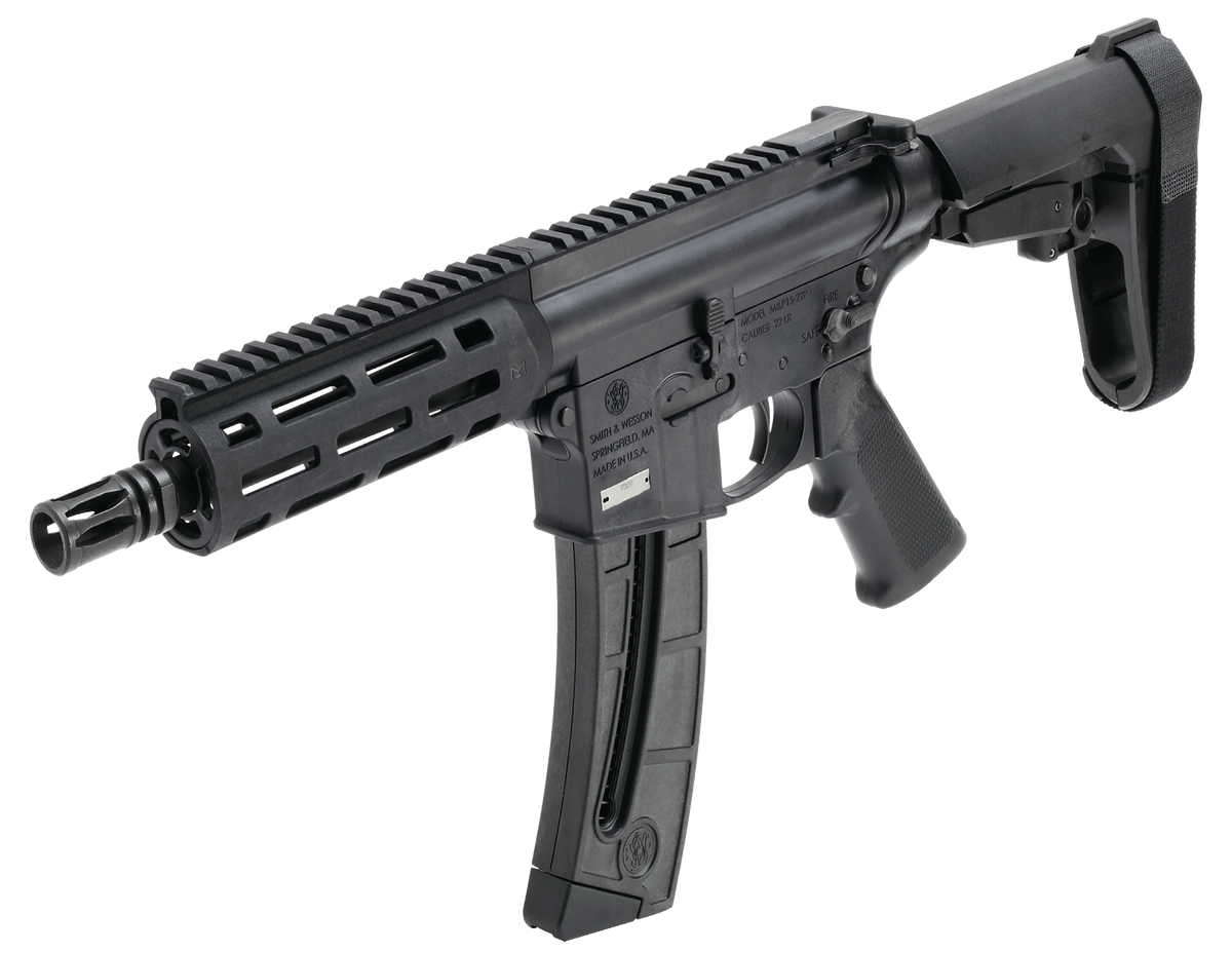 Smith & Wesson M&P15-22 Pistol 22 LR 8" 25+1 Semi-Auto w/SBA3 Arm Brace — view 3