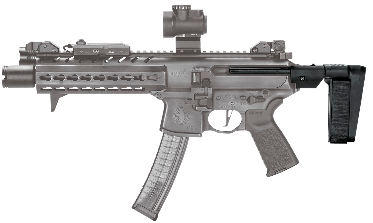 SB Tactical MPX PSB Pistol Stabilizing Brace 3-Position Black Elasto-Polymer for Sig MPX/MCX — view 3