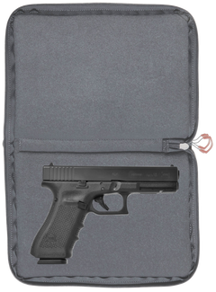Allen 7757 Auto-Fit 2.0 Deluxe Handgun Case 11" Heather Gray/Red — view 3