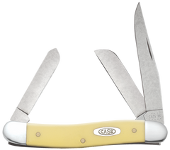 Case Stockman Medium 2.57"/1.88"/1.71" Yellow Synthetic 3-Blade Folding Knife — view 3