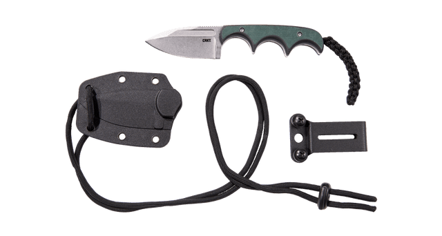 Columbia River CRKT 2396C Minimalist 2.15" Spear Point Fixed Blade Plain 8Cr13MoV GRN/BLK — view 3