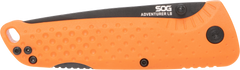 S.O.G Adventure LB 3.5" Folding Plain 5Cr15MoV Black TiNi Blaze Orange GRN Lockback Knife — view 3