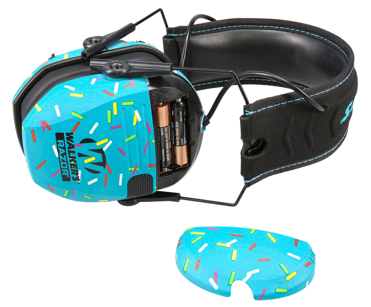 Walkers Game Ear Razor Slim Electronic Muff 23 dB Over the Head - Blue Sprinkles — view 3