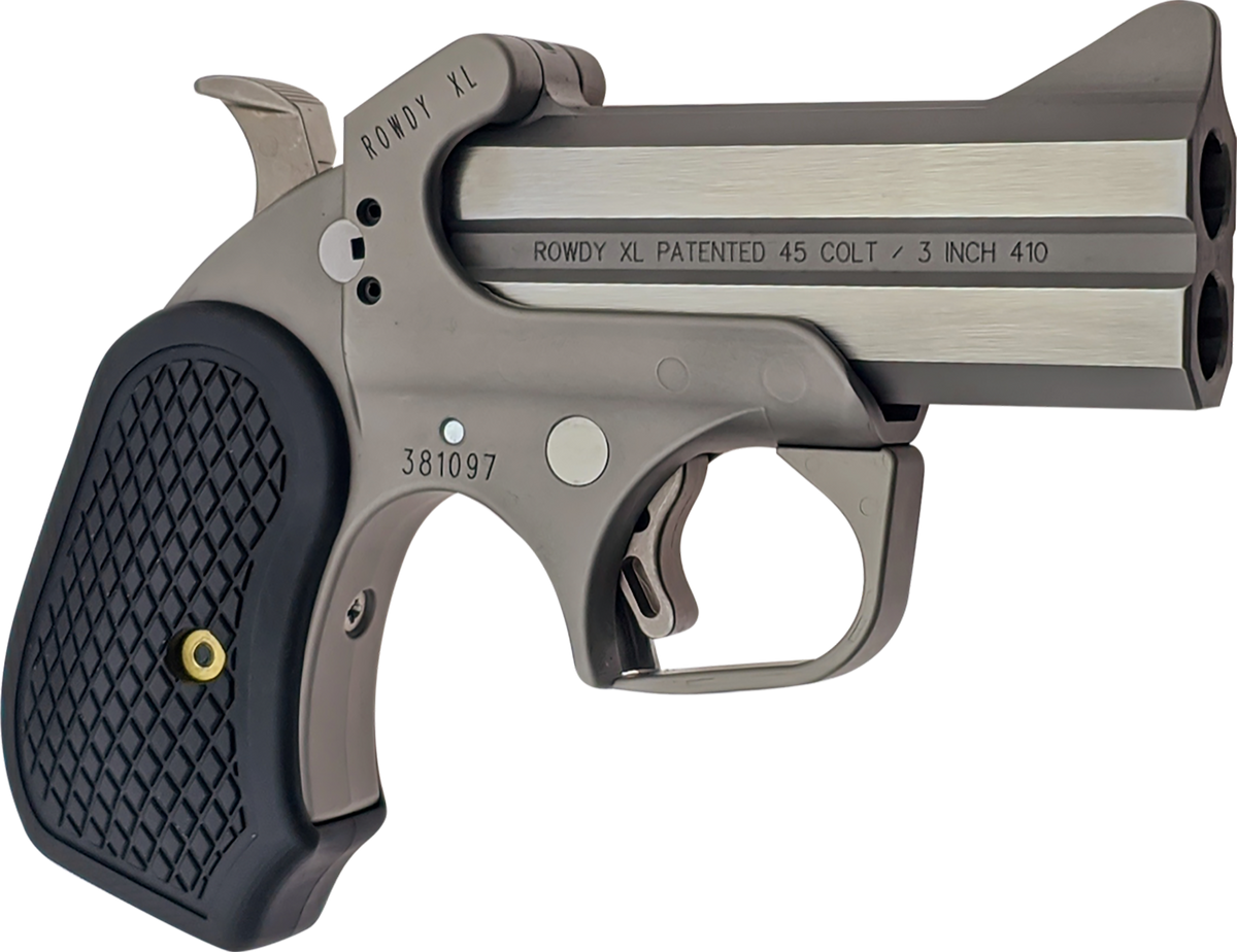 Bond Arms Rowdy XL Rough Series 45 Colt / 410 Bore 3.5" 2-Rd Derringer - Matte Stainless — view 3
