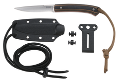 Columbia River Biwa 3.02" Fixed Plain Satin 8Cr13MoV SS Black/Brown G10 Handle — view 3