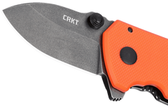 Columbia River CRKT 2486 Squid Compact 1.75" Folding Drop Point D2 Plain Stonewashed Blaze Orange G10/SS Handle — view 3