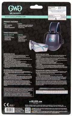 Girls With Guns 2388 Assure Protective Safety Glasses & Earmuff Combo 23 dB NRR Clear Anti-Scratch Gray Frame — view 3