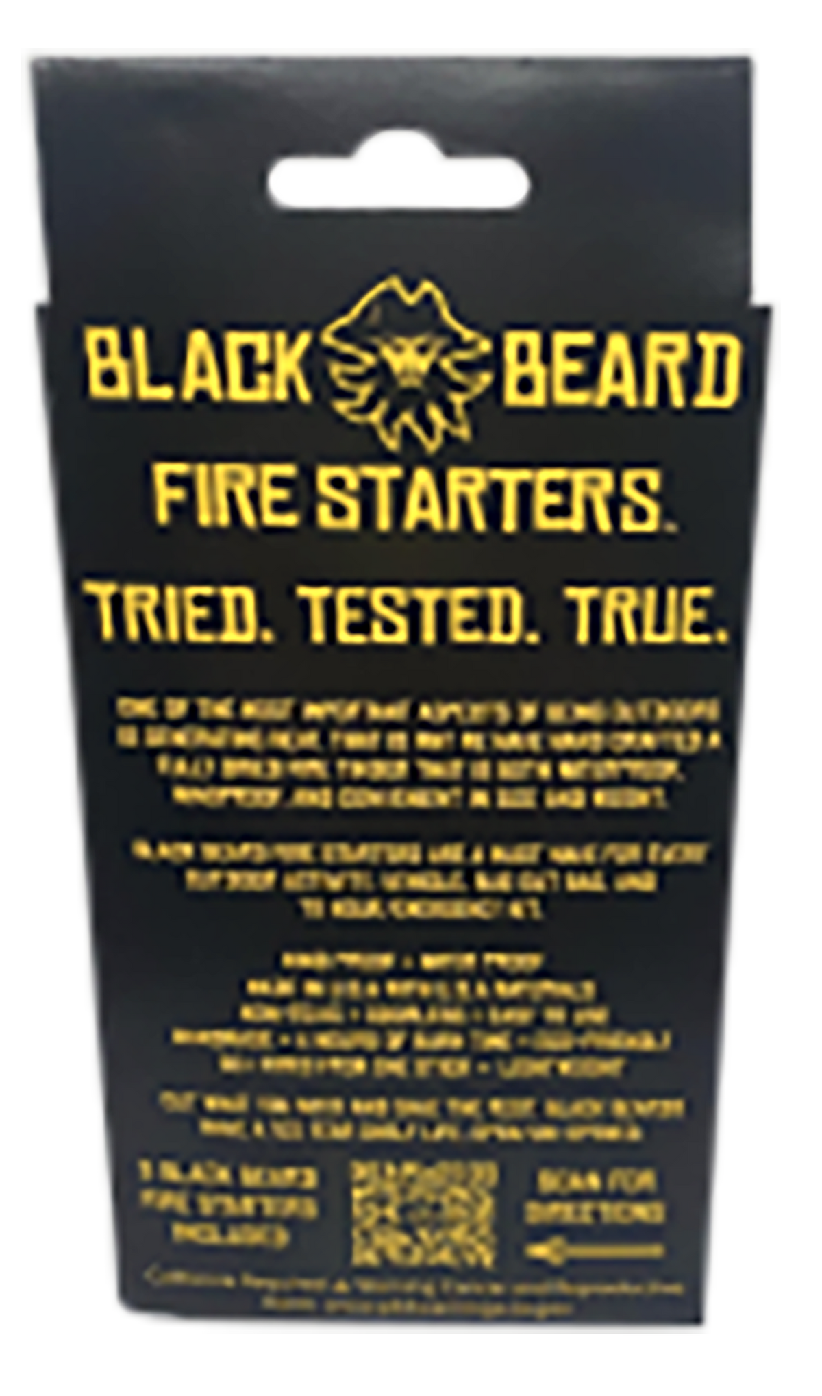 Black Beard Fire Starters Fire Rope 3-Pack Waterproof Cotton Fire Starter - Black — view 3