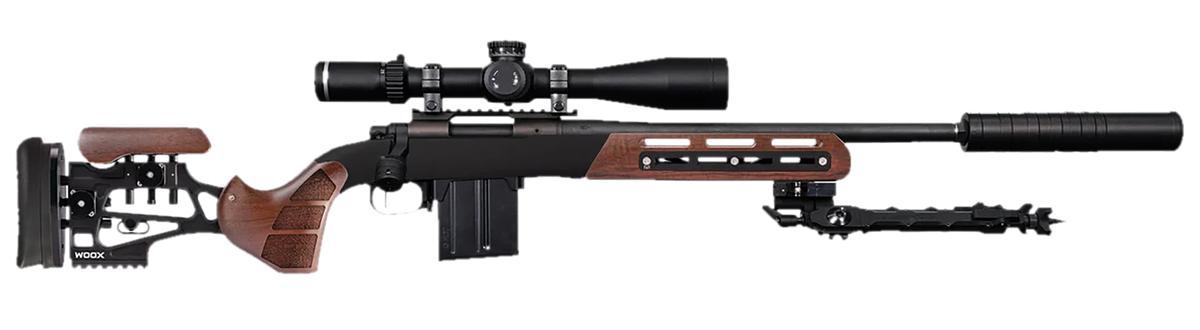 WOOX Furiosa Chassis Walnut Aluminum/Wood Fits Tikka T3/T3X CTR Bolt Action 31" OAL — view 3
