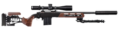 WOOX Furiosa Chassis Walnut Aluminum/Wood Fits Tikka T3/T3X CTR Bolt Action 31" OAL — view 3