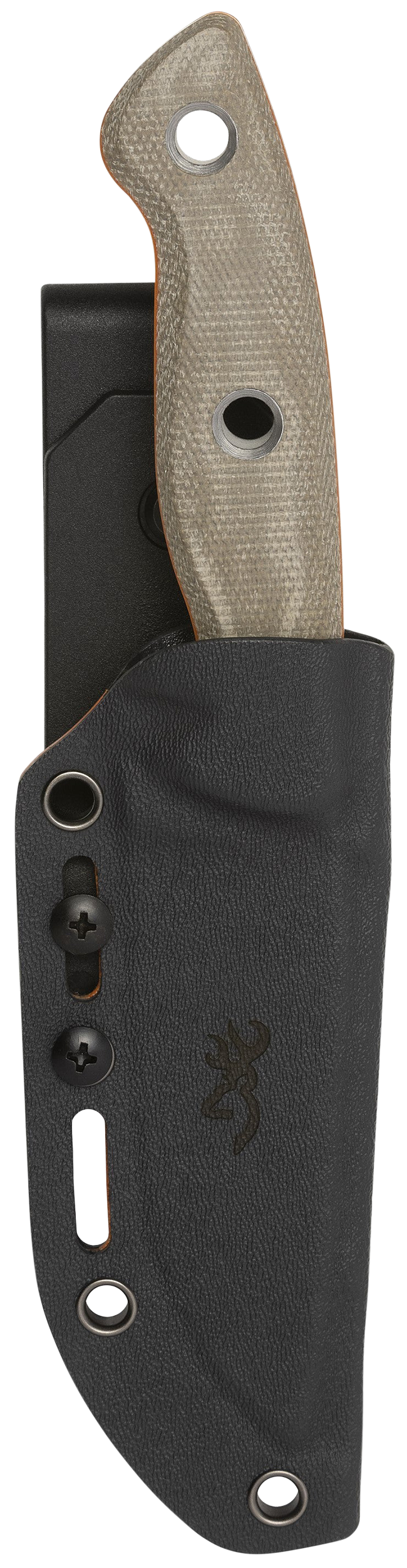 Browning Desolation Small 3.75" Fixed Modified Drop Point 440C SS - Tan Micarta Handle — view 3