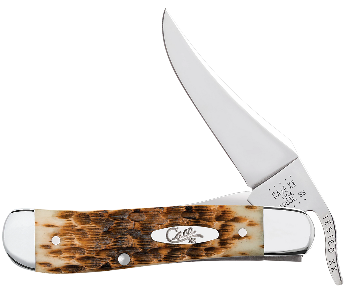 Case RussLock 2.70" Folding Pocket Knife Tru-Sharp SS Amber Bone — view 3