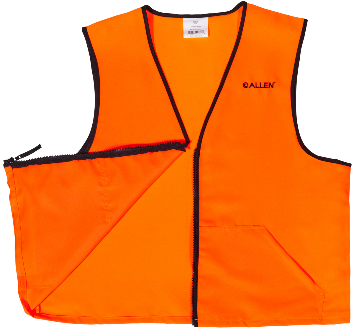 Allen 15766 Deluxe Blaze Orange Hunting Vest Large Polyester — view 3