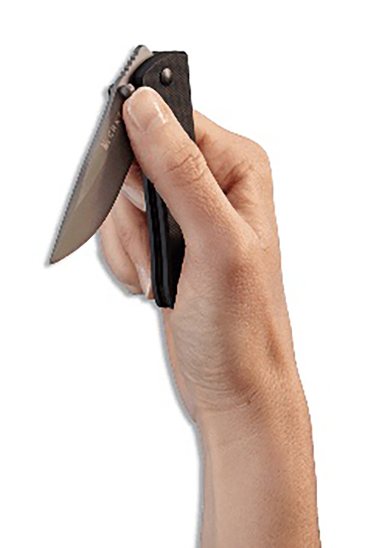 Columbia River 6450K Drifter 2.88" Drop Point Plain 8Cr14MoV SS Gray TiCN Black G10 Folding Knife — view 3