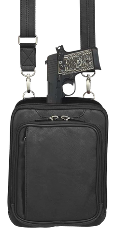 GTM GTM-99 Crossbody Shoulder Pouch - Black — view 3