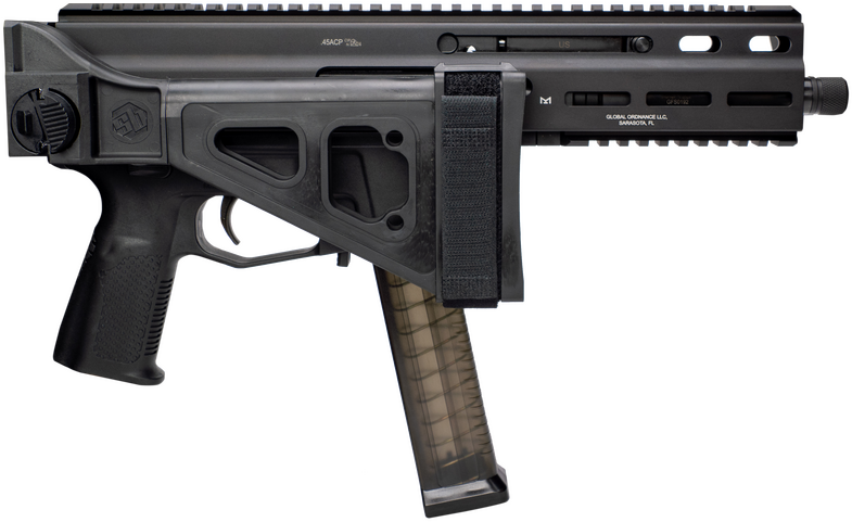 Grand Power Stribog SP45A3 45 ACP 8" 20+1 Semi-Auto Pistol - SB Tactical Brace, Threaded Barrel — view 3