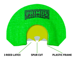 Primos PS1265 The Veronica Diaphragm Turkey Mouth Call - Triple Reed Spur Cut - Green — view 3