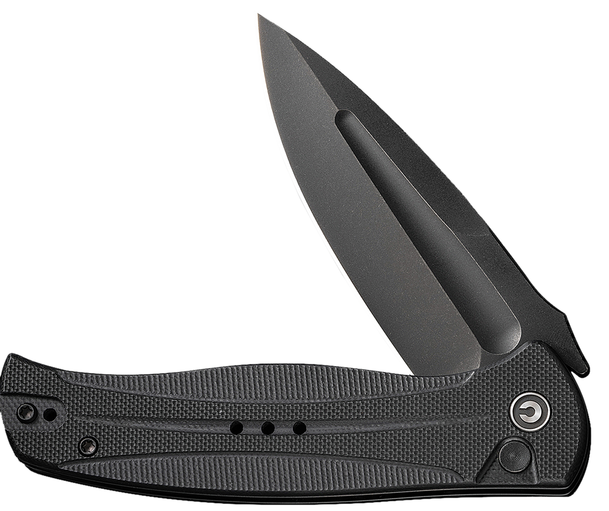 Civivi Knives Incindie 3.48" Folding Spear Point Plain 14C28N Black Stonewash G10 Handle — view 3