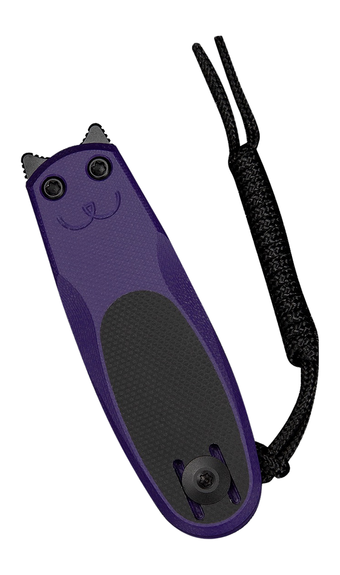 Civivi Knives Purr 1.83" Folding Slip Joint Plain Nitro-V Blade - Purple/Black G10 Handle — view 3