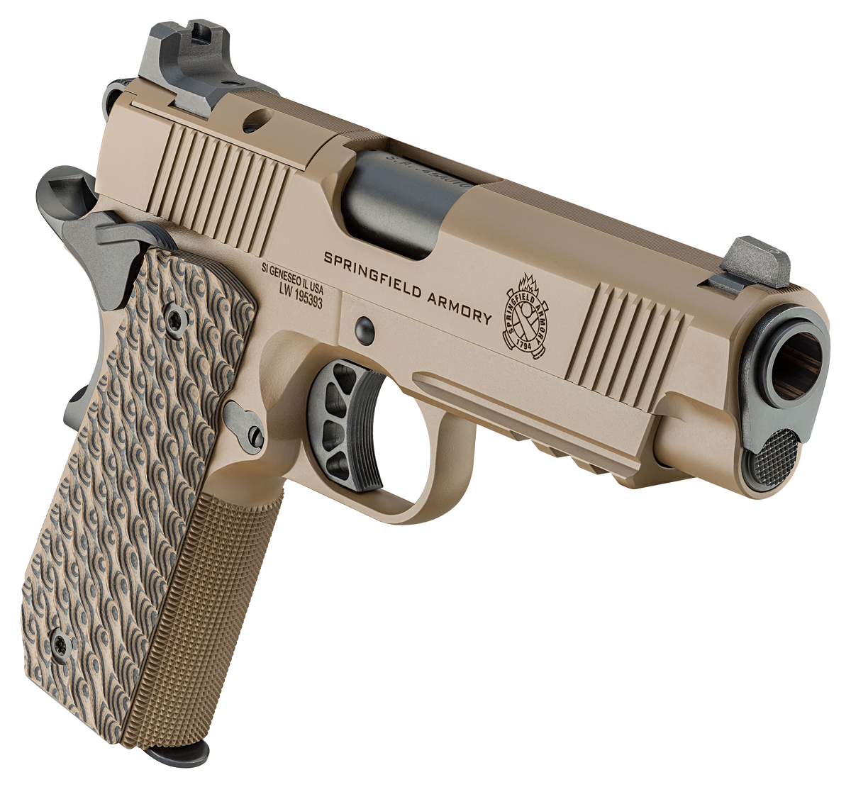 Springfield Armory 1911 TRP AOS 45 ACP 4.25" 7+1 Semi-Auto Pistol - Coyote Brown Cerakote — view 3