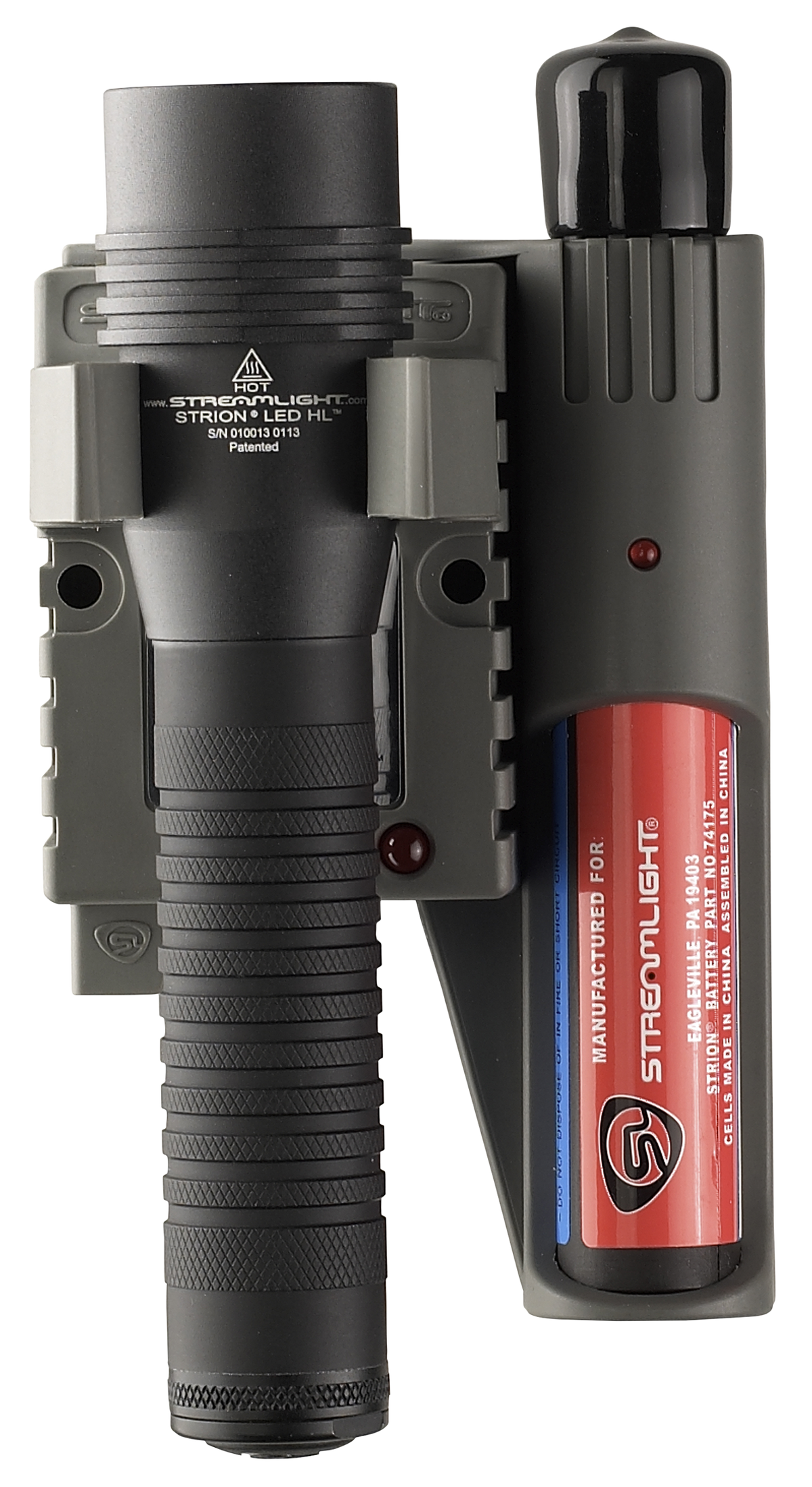 Streamlight Strion LED HL 615 Lumen Rechargeable Flashlight w/ PiggyBack Charger - Black Anodized Aluminum — view 3