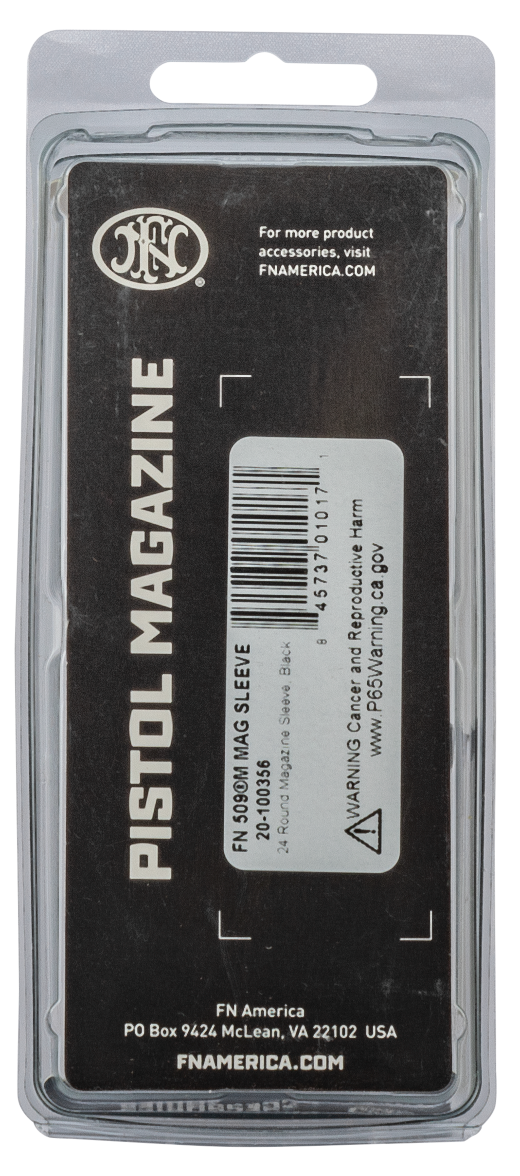 FN 509 Midsize 9mm Luger 24-Round Mag Sleeve - Black Polymer — view 4