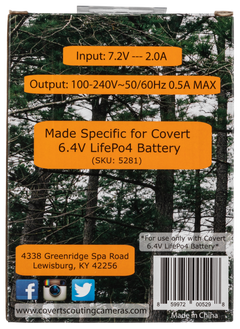 Covert Scouting Cameras LiFePO4 Wall Charger - 110V — view 4