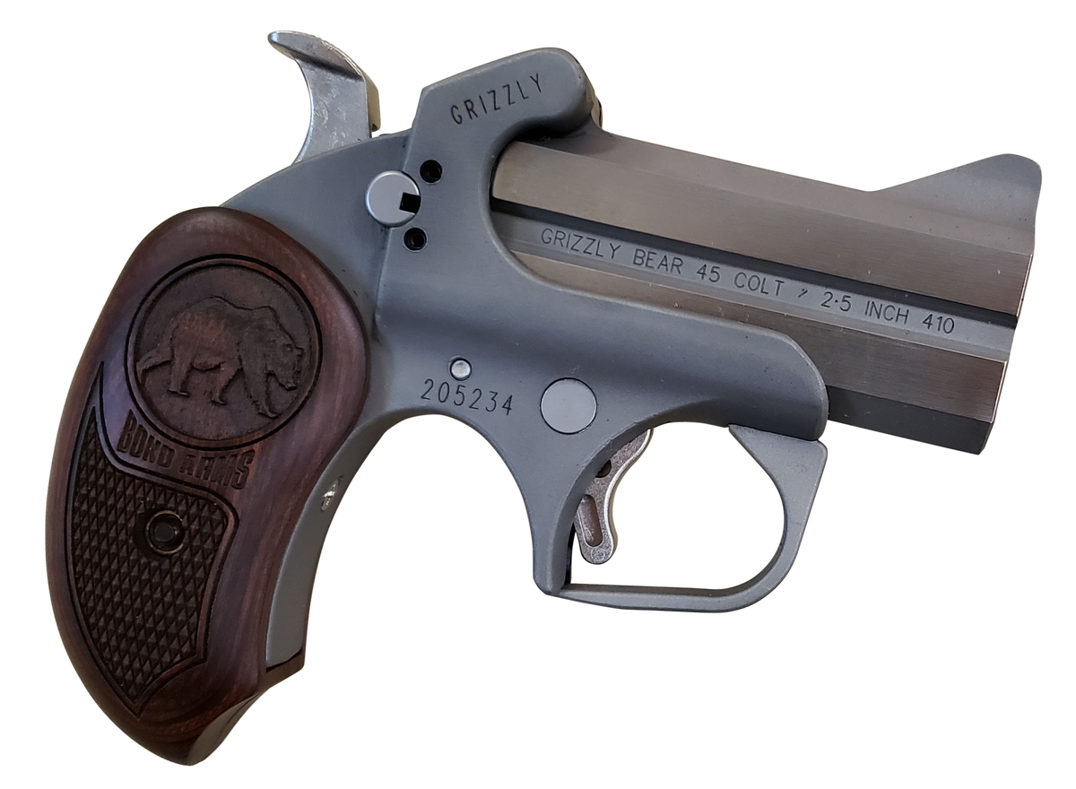 Bond Arms Grizzly Rough Series 45 Colt / 410 Bore 3" 2-Rd Derringer - Extended Rosewood — view 4