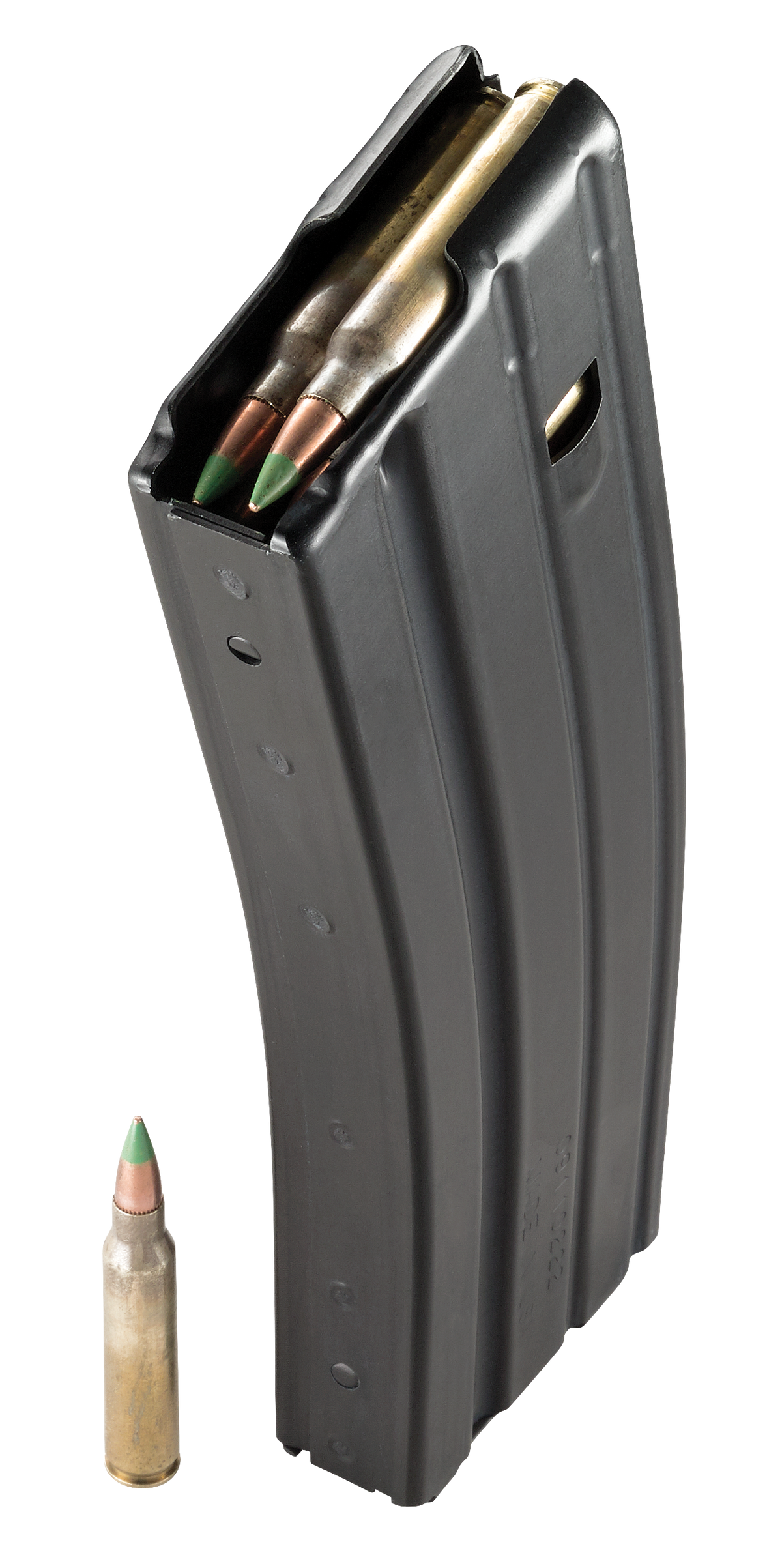 DuraMag Speed 30rd 223 Rem/300 Blackout/5.56x45mm NATO AR-15 Magazine - Black w/ Orange Follower — view 4