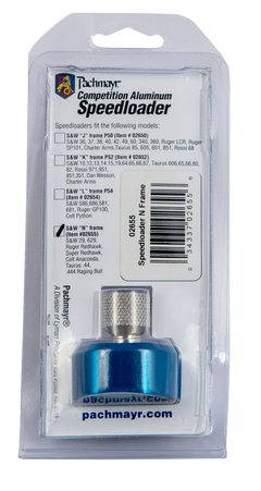 Pachmayr 02655 Competition Speedloader Aluminum Blue for S&W N Frame 6-Shot — view 4