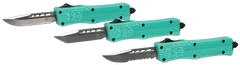 CobraTec Knives CTK-1 Small 2.75" OTF Tanto Plain D2 Steel Tiffany Blue Aluminum Handle — view 4
