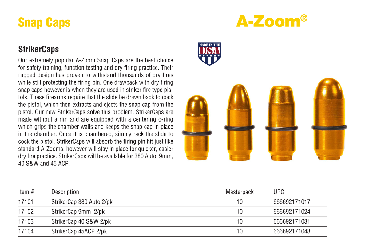 A-Zoom 17103 StrikerCap 40 S&W 2-Pack Snap Caps — view 4