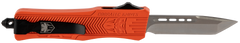 CobraTec Knives CTK-1 Small 2.75" OTF Drop Point Plain D2 Steel Orange Aluminum Handle — view 4