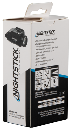 Bayco Nightstick TCM-550XL Compact Weapon-Mounted Light 550 Lumens White LED Black Anodized — view 4