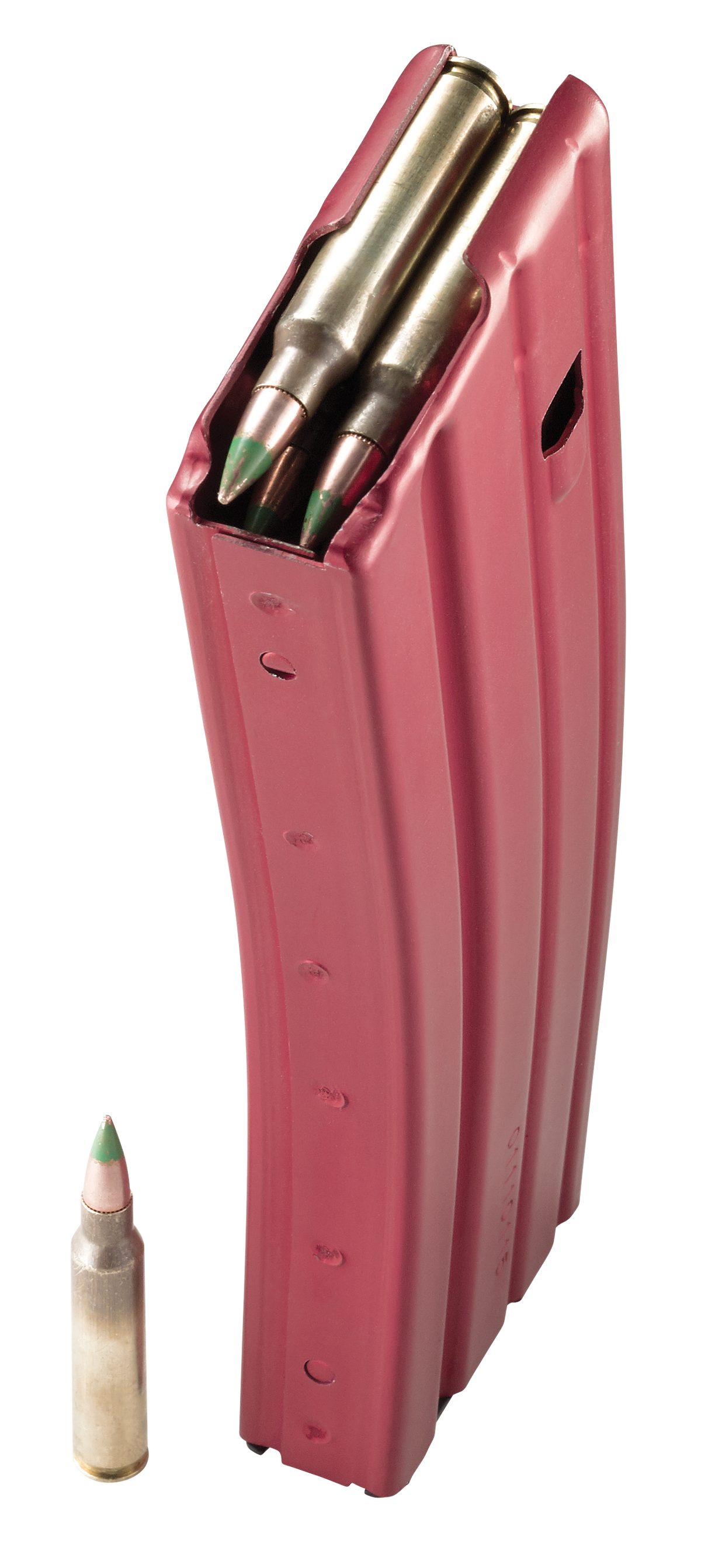 DuraMag Speed AR-15 30rd .223 Rem/5.56/300 Blackout Red Aluminum Magazine w/ Black Follower — view 4