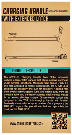 Strike Industries ARCH-EL Extended Latch Charging Handle AR-15 Flat Dark Earth Anodized Aluminum — view 4