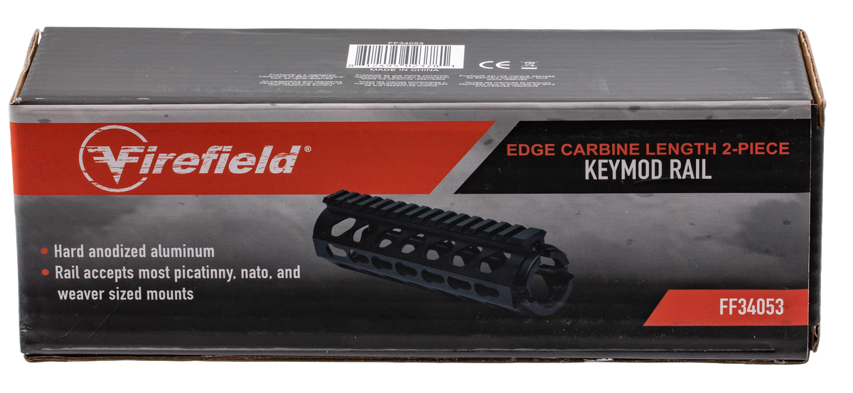Firefield FF34053 Edge Carbine 6.62" 2-Piece KeyMod Handguard Matte Black 6061-T6 Aluminum for AR-15 — view 4