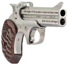 Bond Arms PT2A Protect the 2nd Amendment 45 Colt/410 Bore 2-Shot 4.25" Derringer - Stainless/Rosewood — view 4