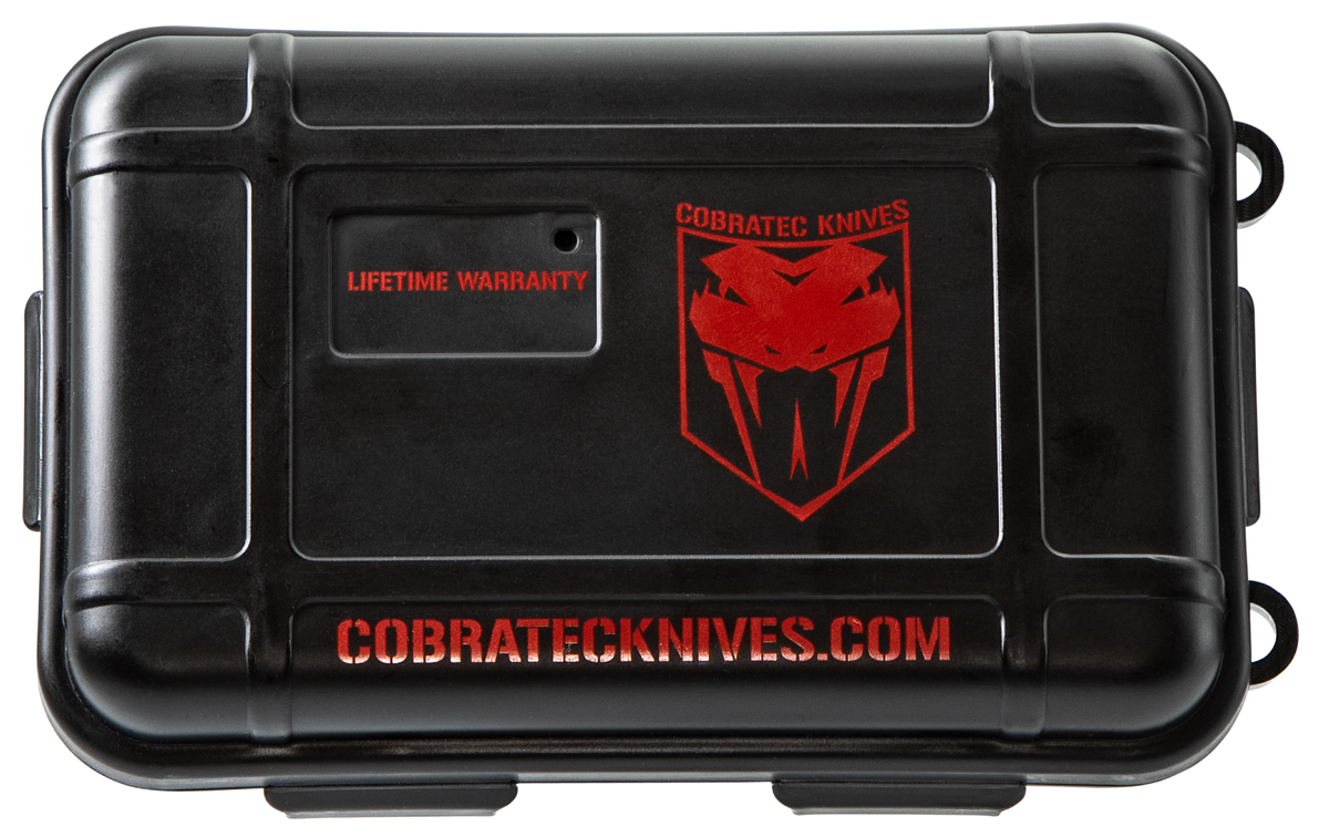 CobraTec Knives CTK-1 Medium 3" OTF Drop Point Part Serrated D2 Steel Carbon Fiber Aluminum Handle — view 4