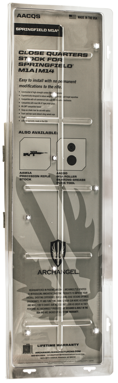 Archangel AACQS Close Quarters Stock - Black Carbon Fiber/Polymer 6-Position for Springfield M1A / M14 — view 4