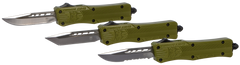 CobraTec Knives CTK-1 Small 2.75" OTF Drop Point Plain D2 Steel OD Green Aluminum Handle — view 4
