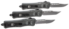 CobraTec Knives CTK-1 Small 2.75" OTF Drop Point Plain D2 Steel Black Stonewashed Aluminum Handle — view 4