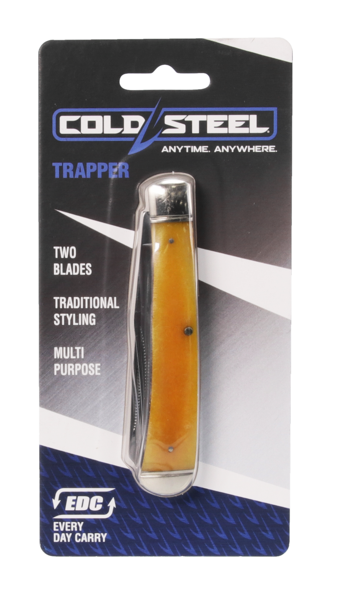 Cold Steel Trapper 3" Folding Clip/Spey Plain 8Cr13MoV Yellow Bone Handle — view 4