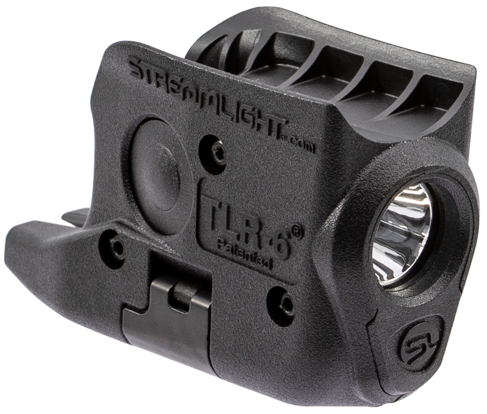 Streamlight TLR-6 100 Lumen White LED Weapon Light for Glock 42/43 - Light Only - Black Polymer — view 4