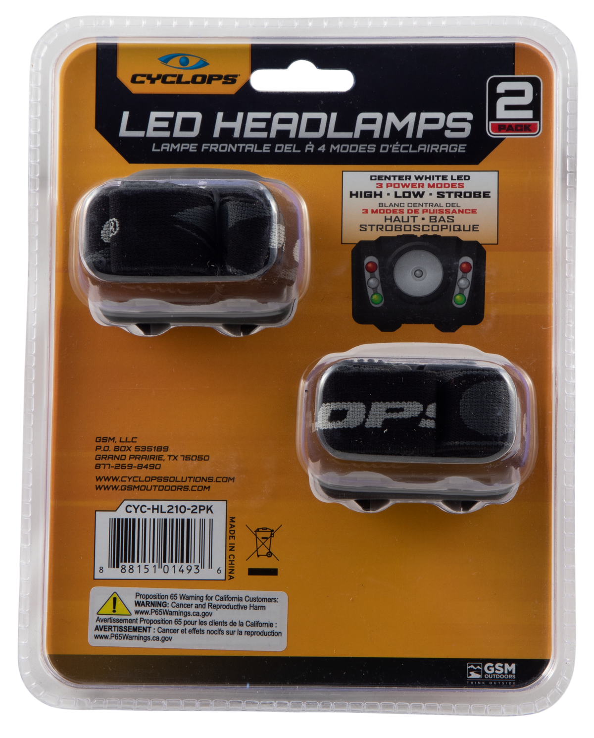 Cyclops 210 Headlamp LED 210 Lumen AAA Polymer 2 Pack — view 4