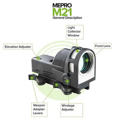 Meprolight M21 1x 30mm 4.3 MOA Bullseye Red Dot Sight - Quick Release Picatinny — view 5